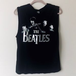The Beatles Graphic Black Muscle Tank Top
